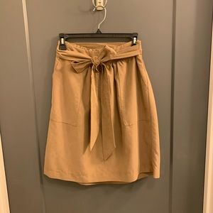 Khaki Paper Bag Skirt